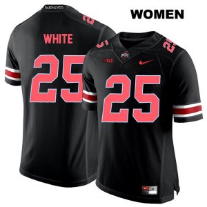 Women's NCAA Ohio State Buckeyes Brendon White #25 College Stitched Authentic Nike Red Number Black Football Jersey SN20E00SL